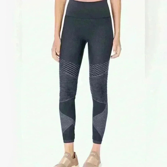 SPANX Womens Leggings Small Look at Me Now Seamless Moto Stretch indigo Blue NWT - Picture 1 of 12